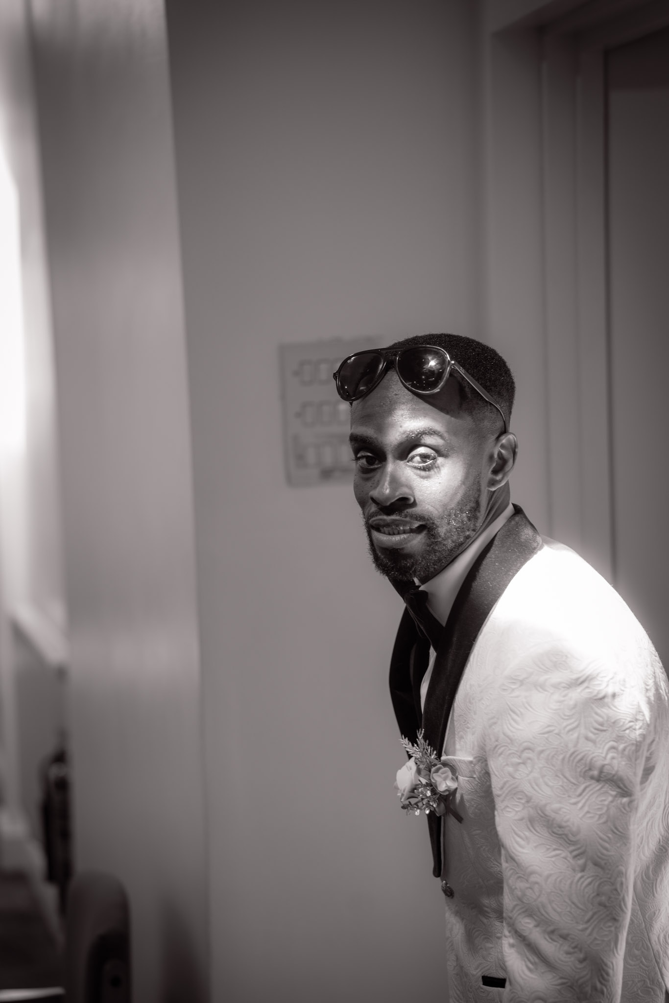 Groom before the ceremony