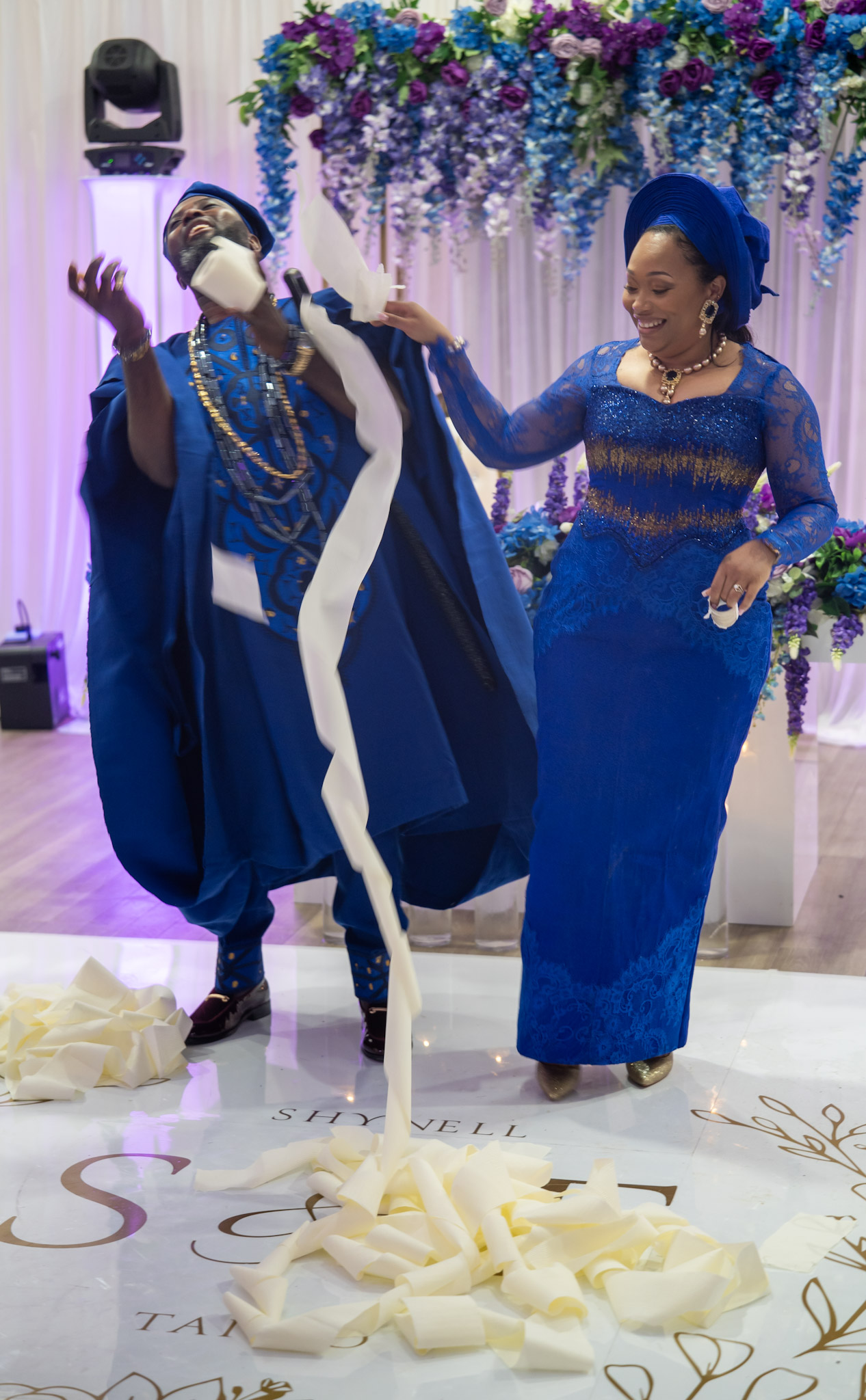 Wedding reception moment